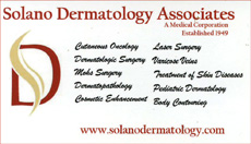 Solano Dermatology business card